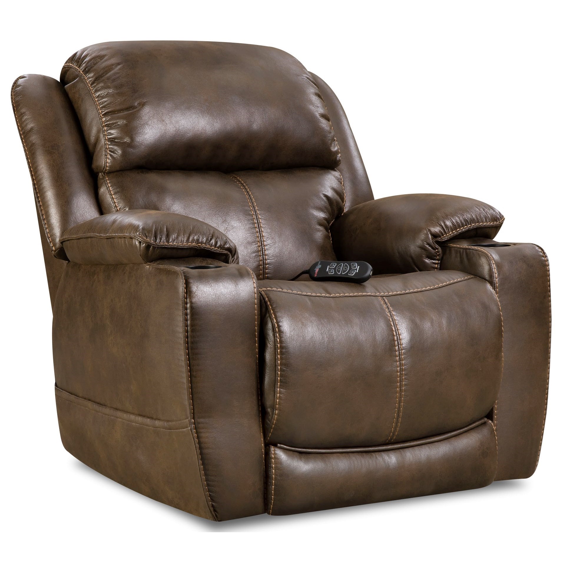 HomeStretch 161 1317490 Casual Home Theater Recliner with Cup